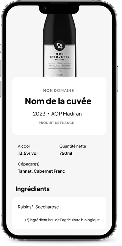 Création QR code étiquette de vin