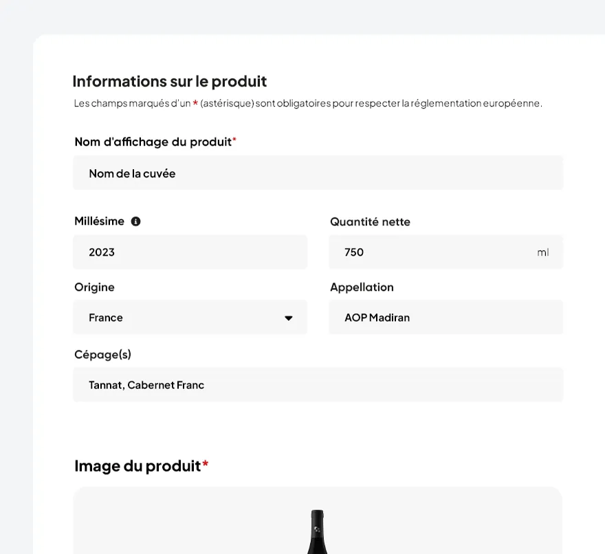 Création QR code étiquette de vin